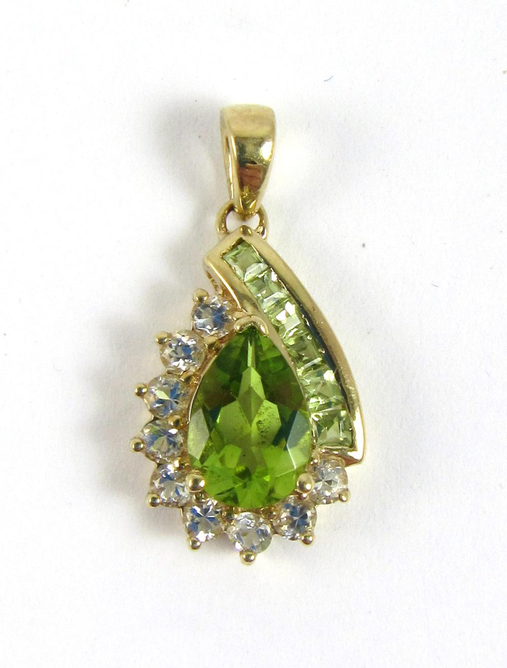 PERIDOT AND FOURTEEN KARAT GOLD