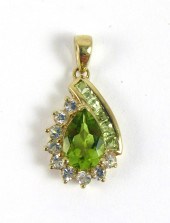 PERIDOT AND FOURTEEN KARAT GOL