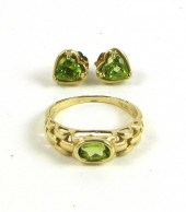 PERIDOT AND FOURTEEN KARAT GOL