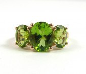 PERIDOT AND FOURTEEN KARAT ROS