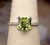 PERIDOT, DIAMOND AND FOURTEEN