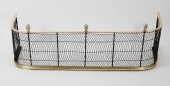 PERIOD BRASS AND WIRE FIREPLAC