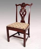 PERIOD CHIPPENDALE SIDE CHAIR: