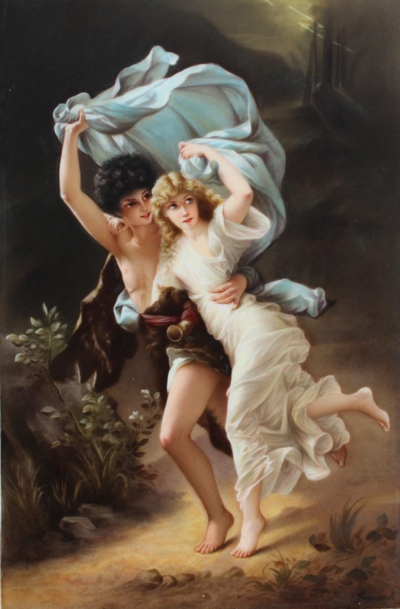 PERIOD KPM PAINTED PORCELAIN PLAQUE