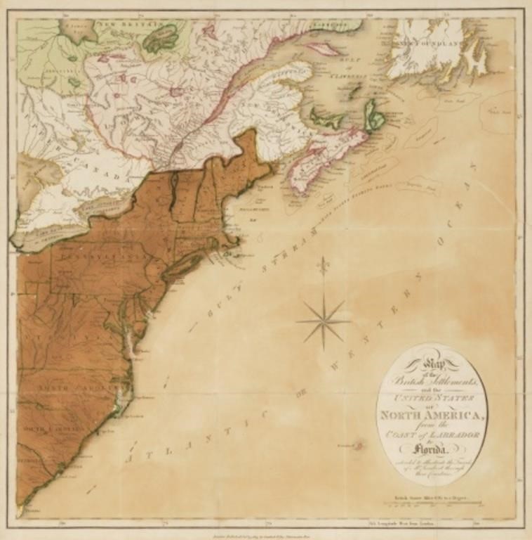 PERIOD MAP OF BRITISH SETTLEMENTS &