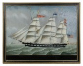 PERIOD REVERSE GLASS PAINTING