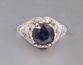 PERIOD SAPPHIRE & DIAMOND RING