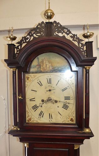 PERIOD TALL CLOCK - ROCKING SHIP