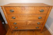 PERIOD TIGER MAPLE CHESTCirca