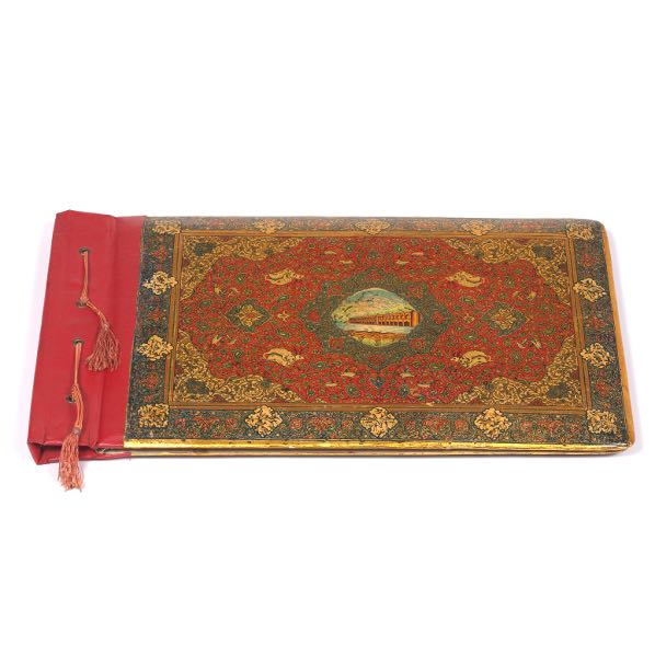 PERISAN GILT PAPIER MACHE ALBUM 19"