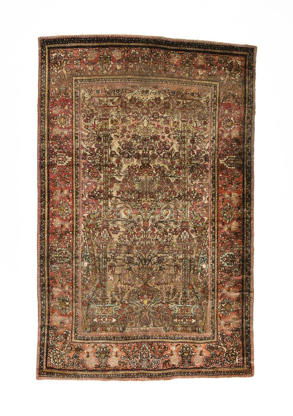 PERISAN SILK KASHAN RUG. Ca.