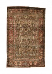 PERISAN SILK KASHAN RUG. Ca. 1