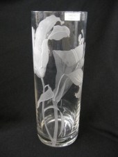 Perry Coyle Engraved Vase lily