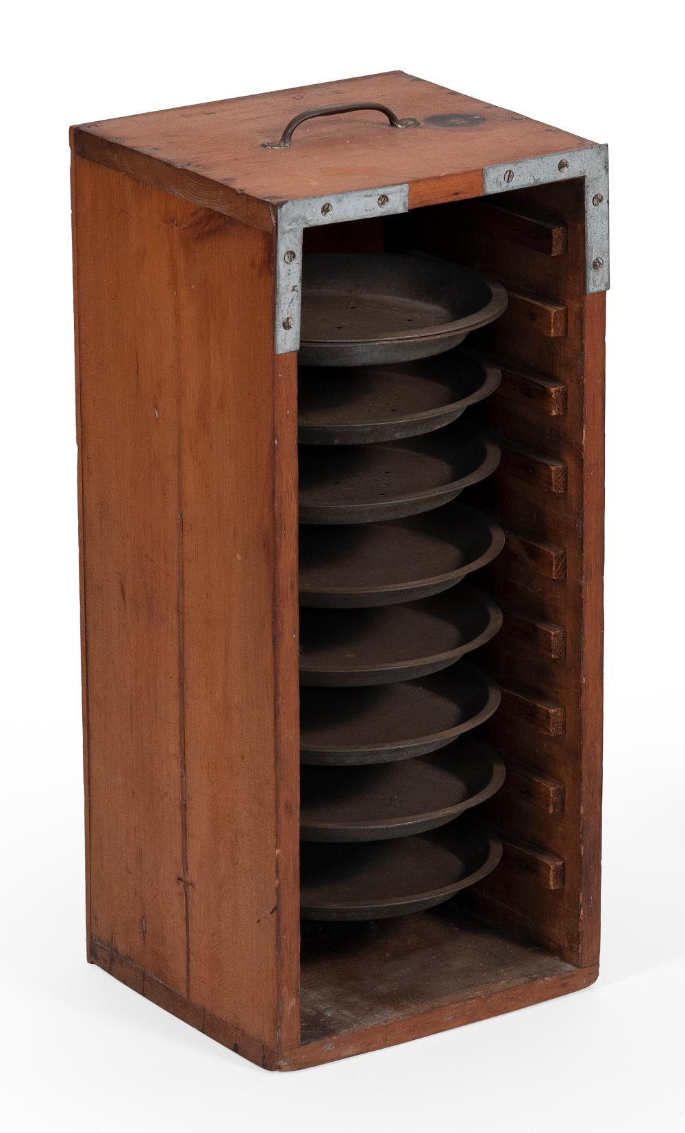 "PERRY'S PIES" WOODEN PIE RACK 20TH