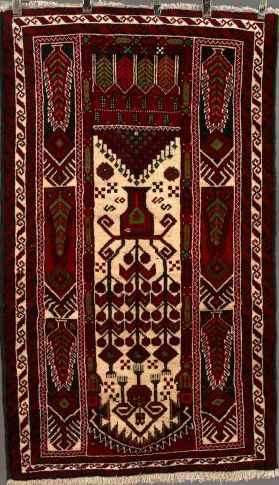 Persian Belouchistan Carpet,  3' 3"