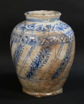 PERSIAN BLUE & WHITE POTTERY V