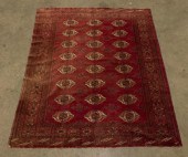 PERSIAN BOKHARA WOOL RUG, 4'2"