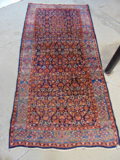 PERSIAN CARPET, RED WITH BLUE