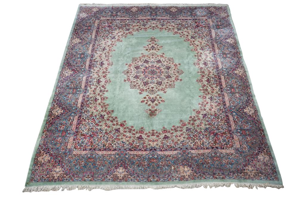 PERSIAN CARPETgreen field 11'7" x