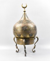 PERSIAN COPPER CENSER W/ SILVE