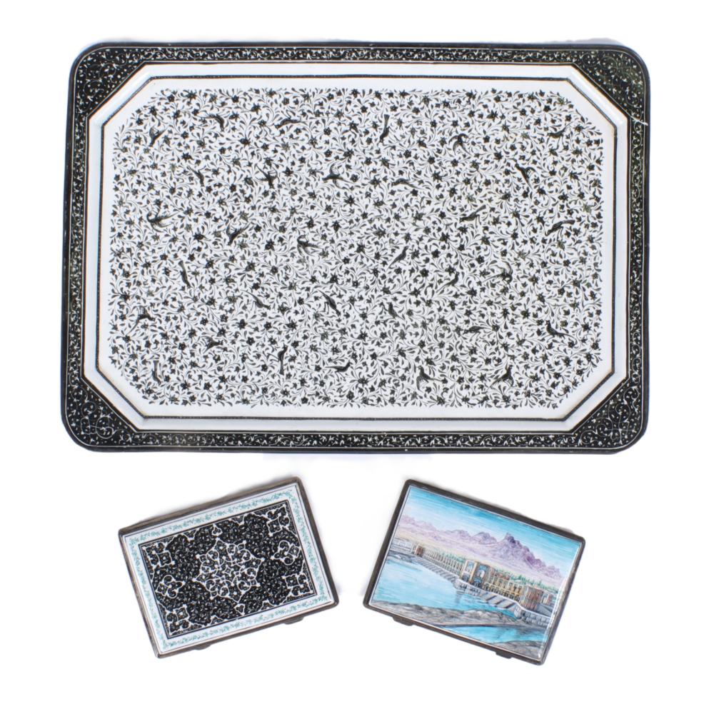 PERSIAN ENAMEL 3PC: TWO CIGARETTE