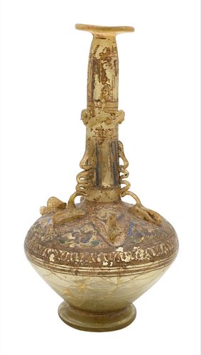 PERSIAN ENAMELED GLASS