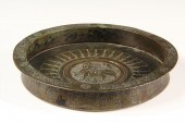 PERSIAN ENGRAVED BRONZE DISH -