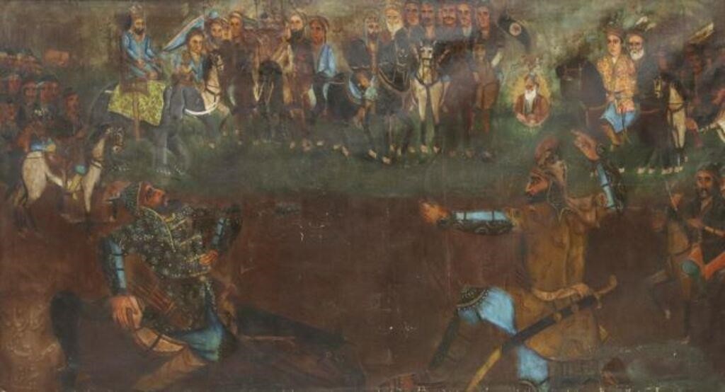 PERSIAN EPIC NARRATIVE PAINTING
