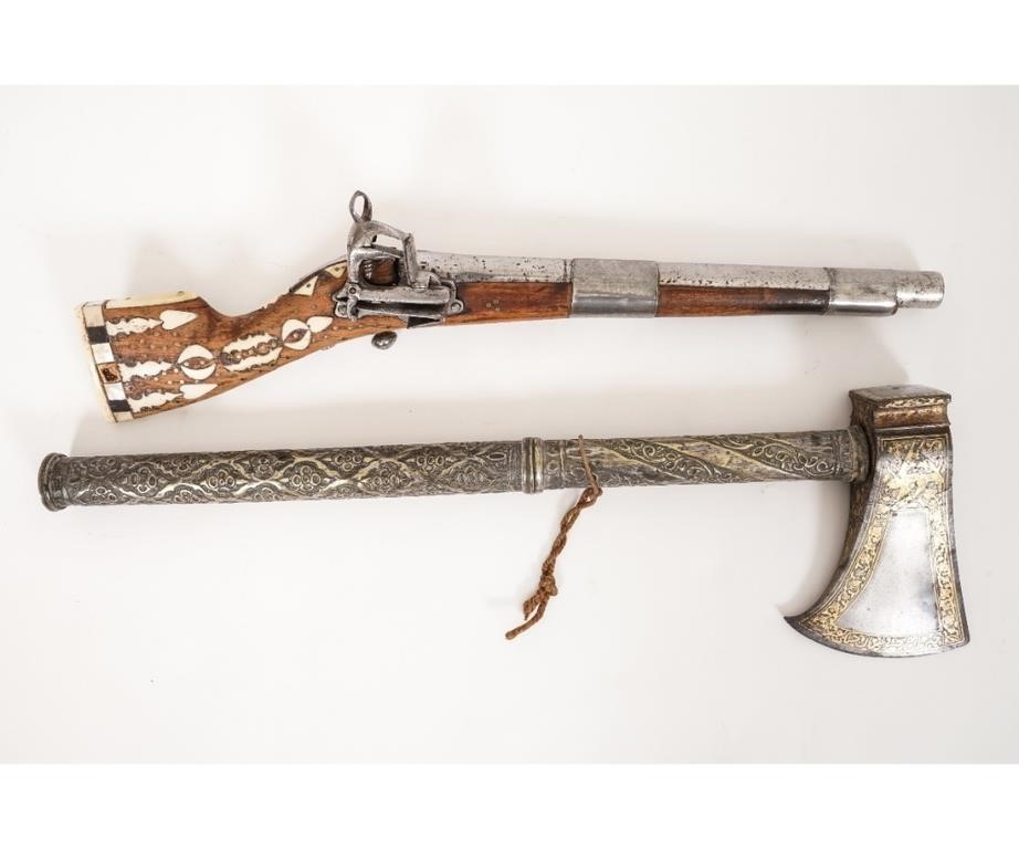 Persian flintlock pistol with