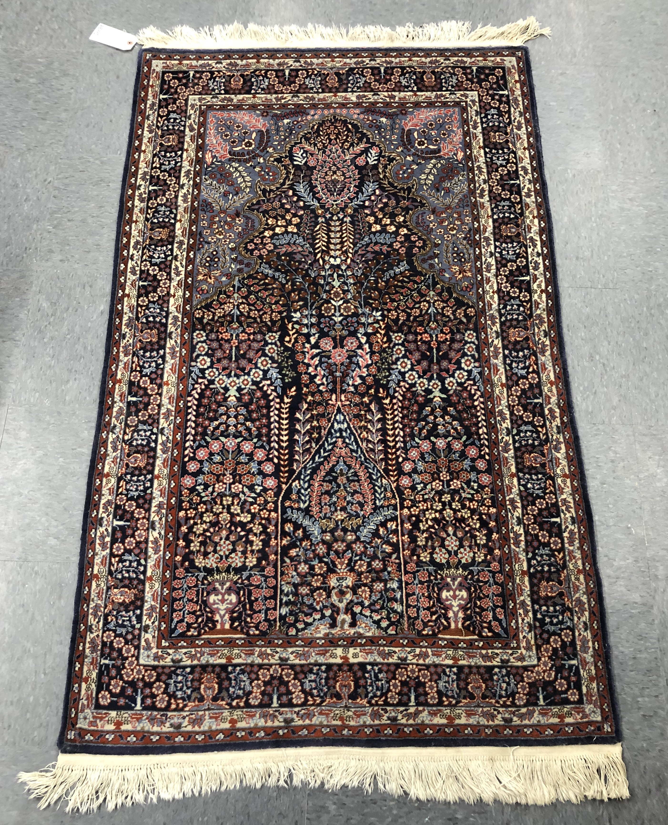 PERSIAN FLORAL PRAYER RUG, 5' 1"