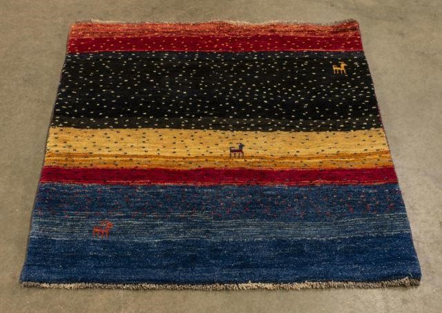 PERSIAN GEBBEH WOOL RUG, 3'8" X