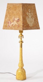 Persian Gilded Candlestick Lam