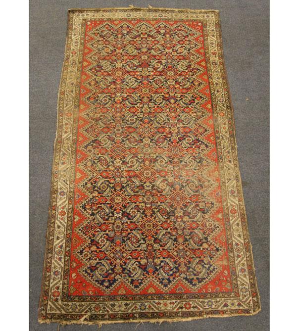Persian Hamadan Oriental Rug 4.11 x