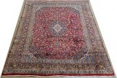 PERSIAN HAND-TIED KASHAN RUG,