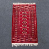 PERSIAN HAND WOVEN BOKARA RUG,