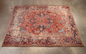 PERSIAN HAND WOVEN HERIZ RUG<b