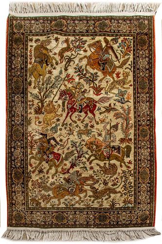 PERSIAN HAND WOVEN SILK BLEND QUM