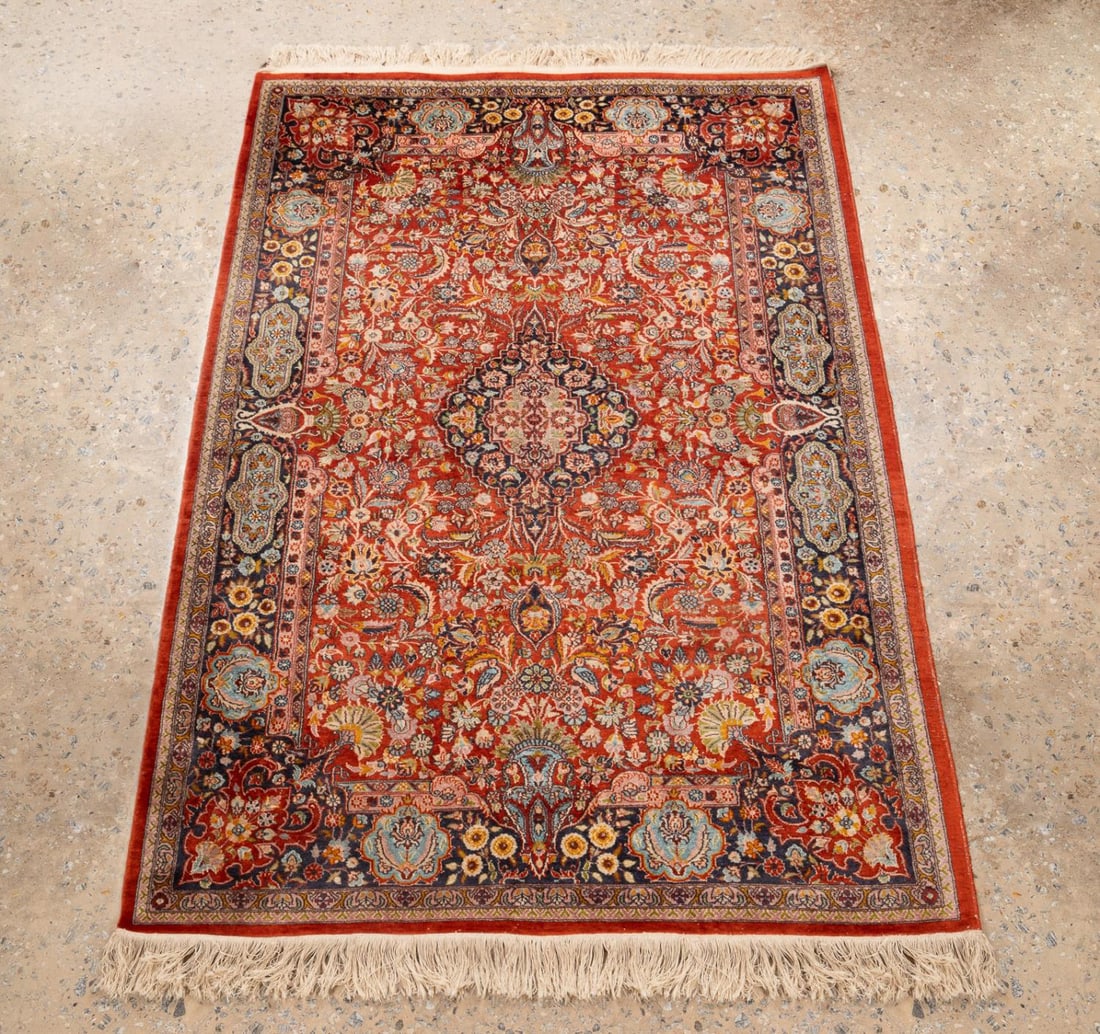 PERSIAN HAND WOVEN SILK ON COTTON