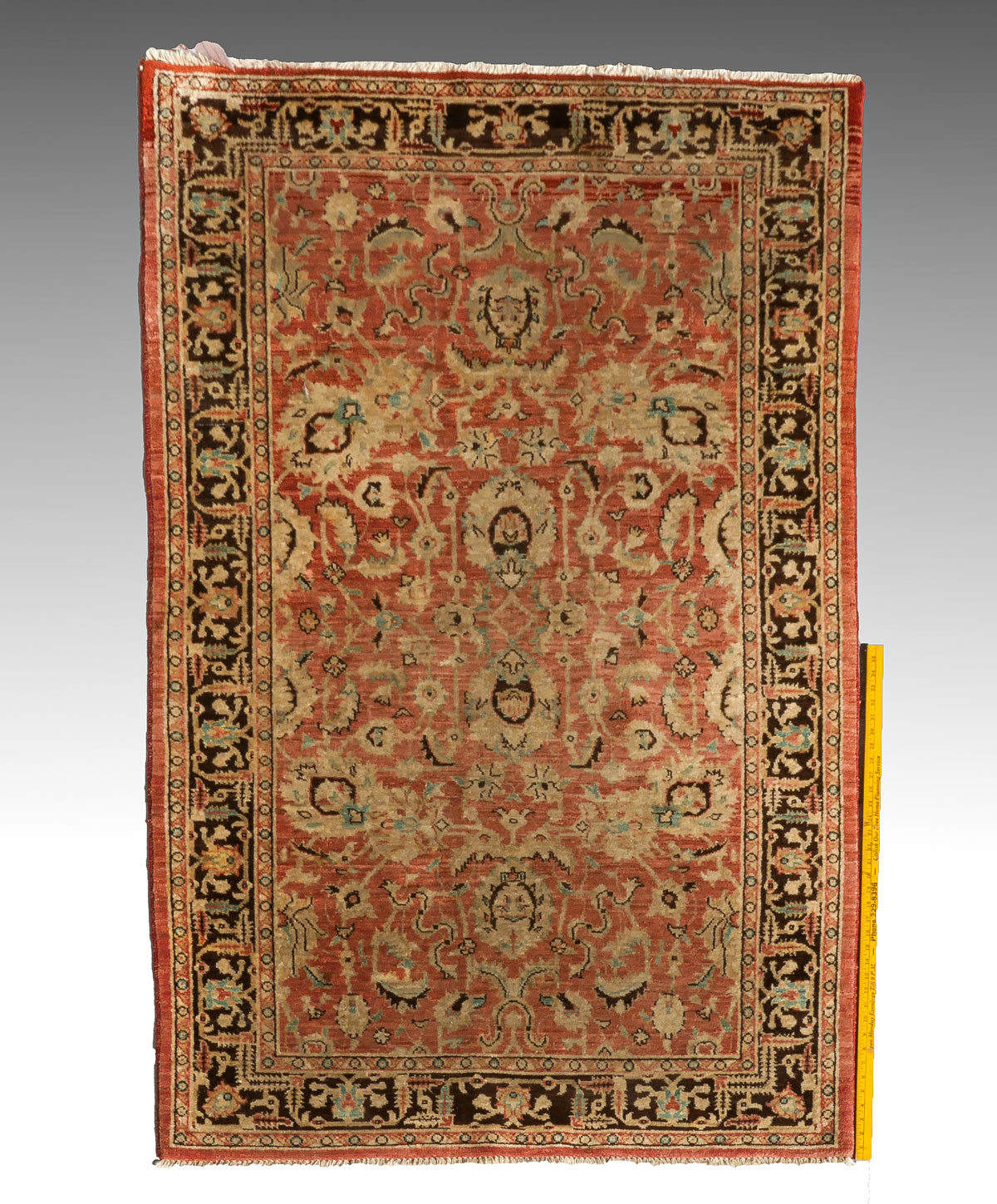 PERSIAN HANDKNOTTED WOOL RUG, 4'