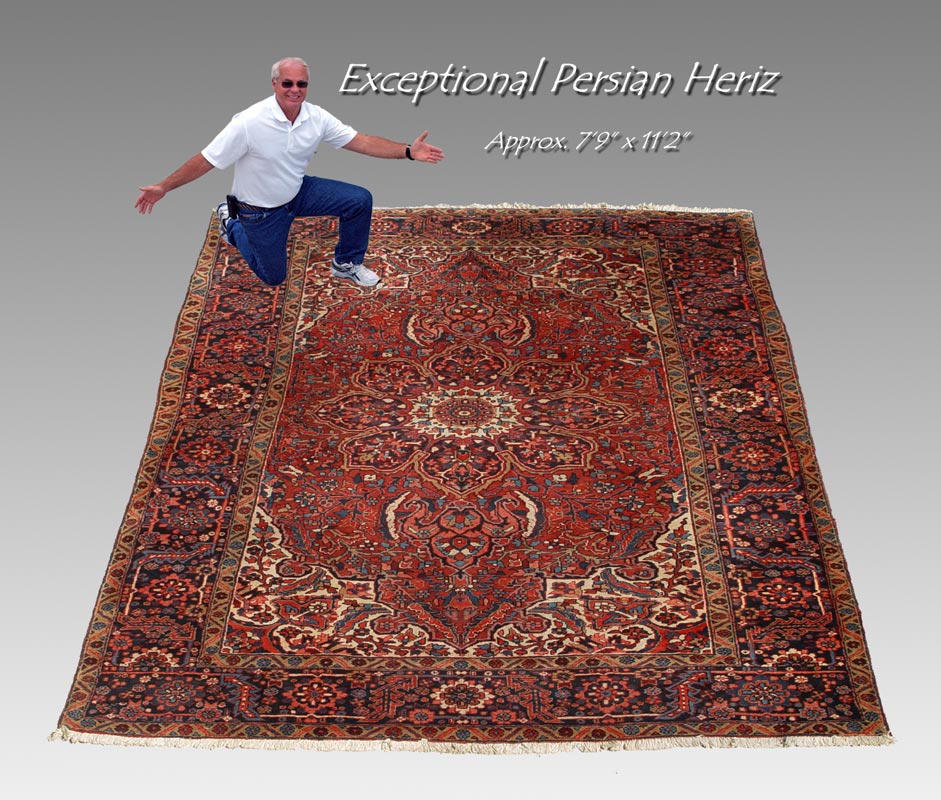 PERSIAN HERIZ HAND KNOTTED