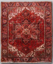 PERSIAN HERIZ HAND KNOTTED WOO