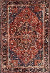 PERSIAN HERIZ HAND-KNOTTED WOO