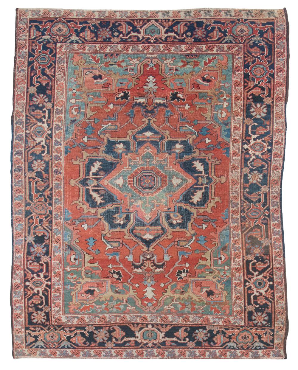 PERSIAN HERIZ RUG: 5’10” X 4’7”