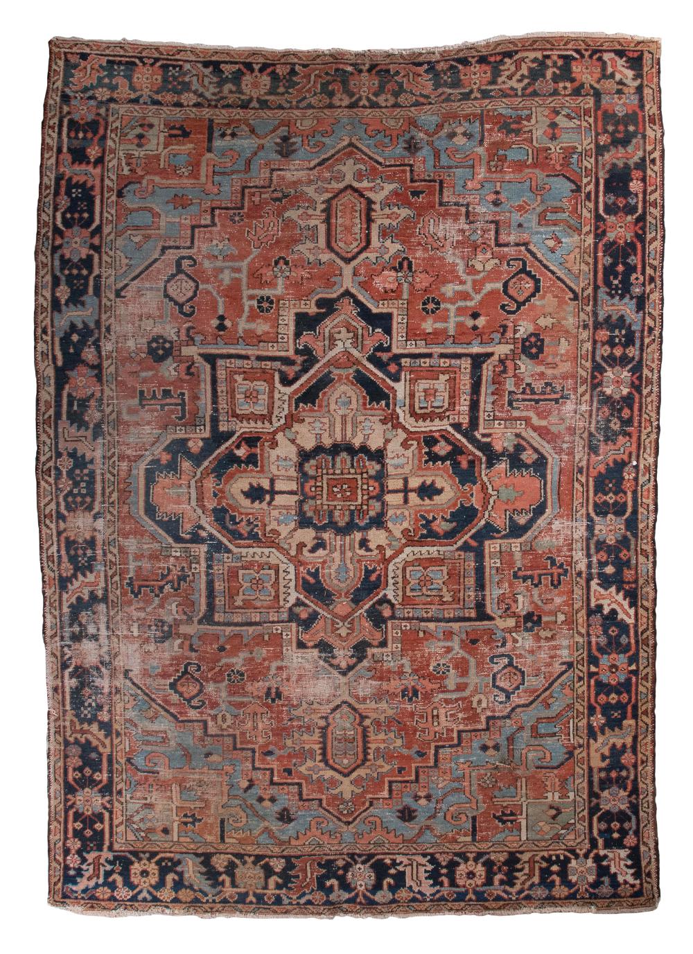 PERSIAN HERIZ RUG: 7’10” X 11’0"