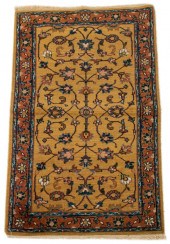 PERSIAN ISFAHAN FLORAL RUG, 5'