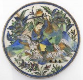 PERSIAN IZNIK LARGE FIGURAL PO