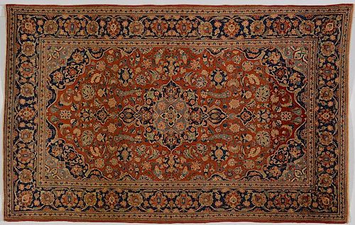 PERSIAN KASHAN AREA RUG, C.
