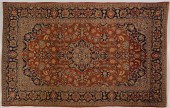 PERSIAN KASHAN AREA RUG, C. 19