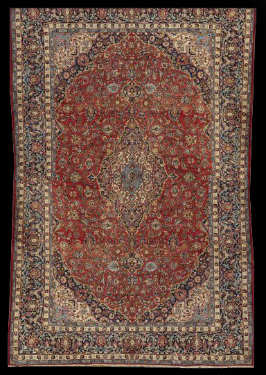 Persian Kashan Carpet,  10' 7" x