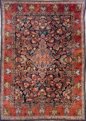 PERSIAN KASHAN CARPET, 12' L X